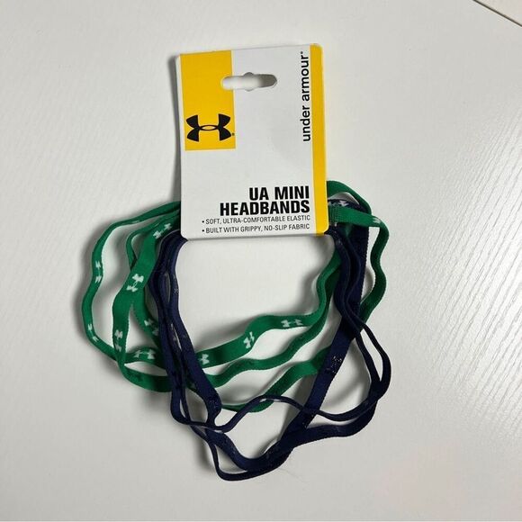 Under Armour Green & Blue Mini Headbands Soft Ultra Comfortable Elastic (568) - Picture 1 of 3